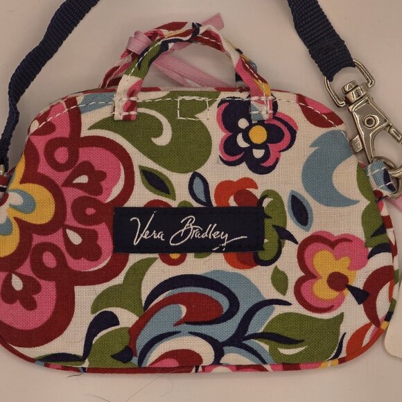 VERA BRADLEY Luggage Tag ~ HOPE GROWS Colorful Flower Tote-Shape NWT - Picture 3 of 4